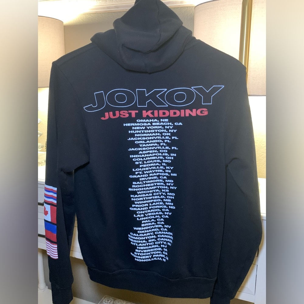 JOKOY Just Kidding Tour 2019 Pullover Hoodie Black Size Small